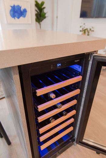 Wine refrigerators in select suites
